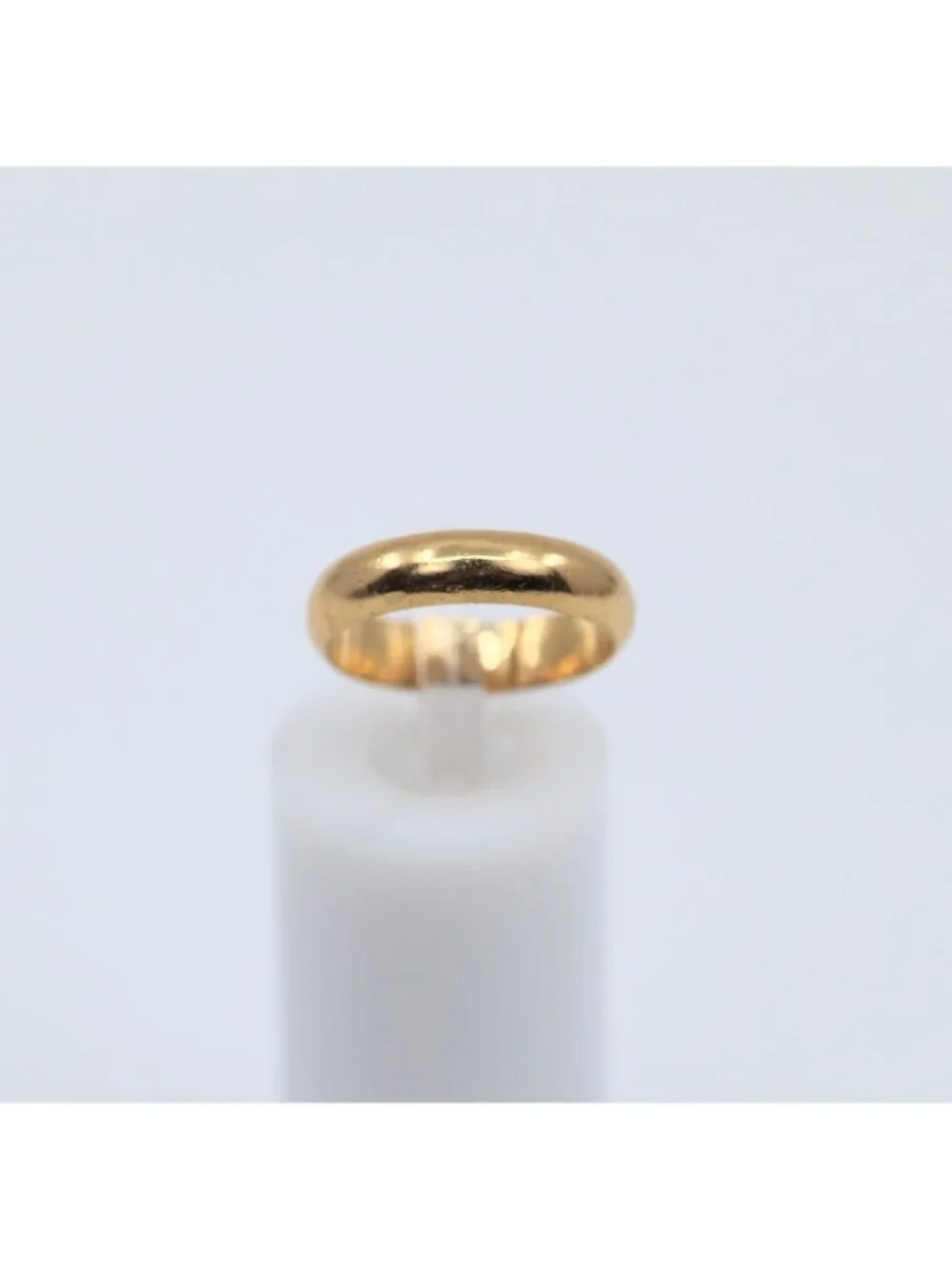 Unique 23K Karat Solid Yellow Gold Designer Polished Wedding Band Ring Size 5.50
